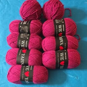 Vibrant Pink Classic Acrylic Yarn by